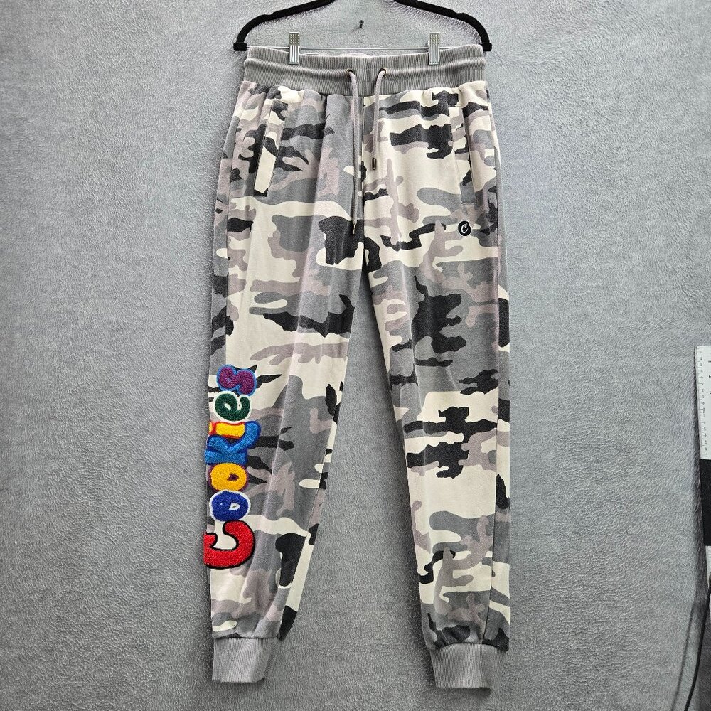 Cookies Men Activewear‎ Pants M Gray Camo Logo Embroidery Jogger